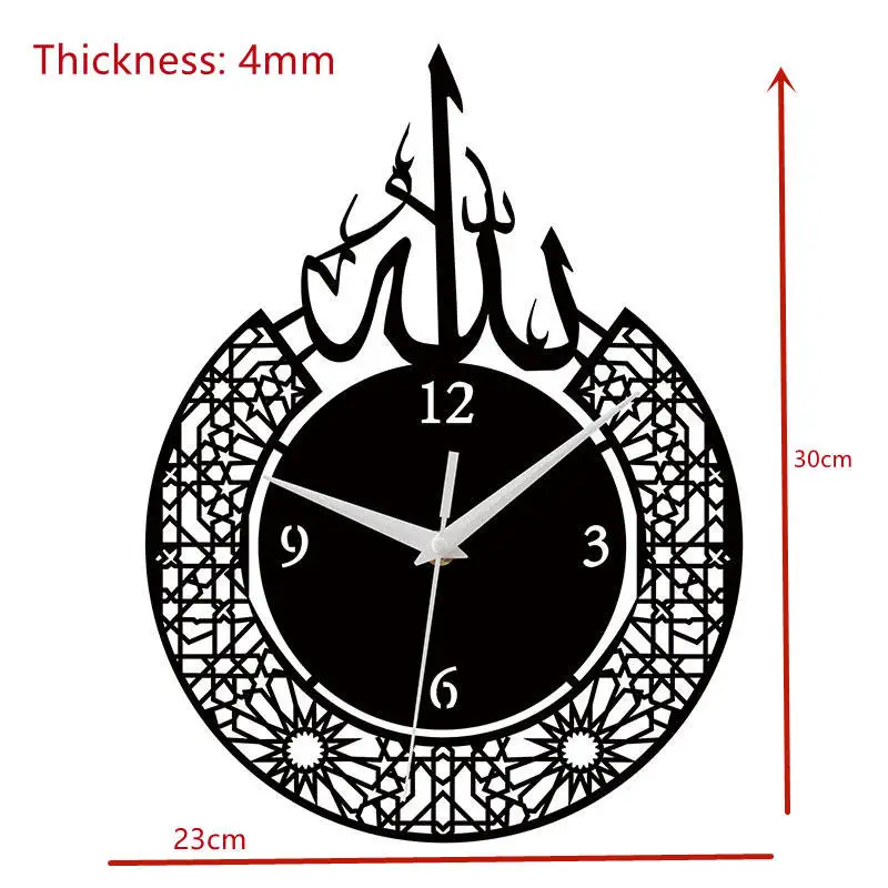 Ramadan Decorations 2022 Arabic Calligraphy Mirror Decorative Clock