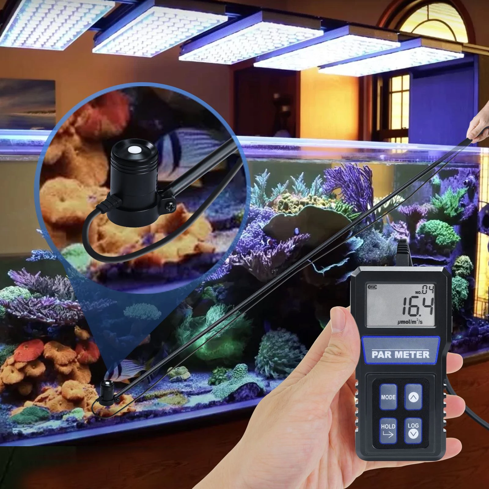 PAR Meter for PPFD Photosynthetic Activity - IP68 Waterproof