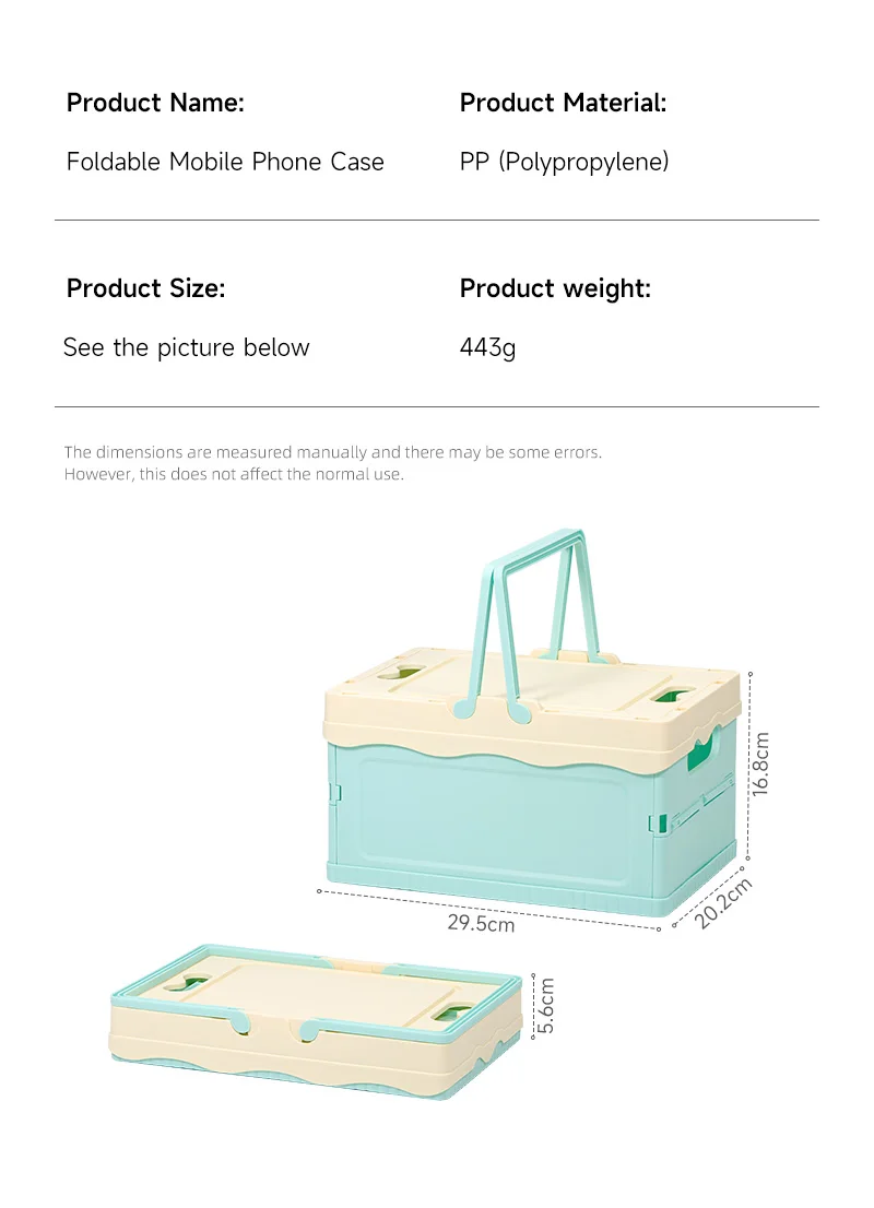 item no6008 new arrival large size household durable reliable stackable plastic folding collapsible storage crate with lid and handle-3