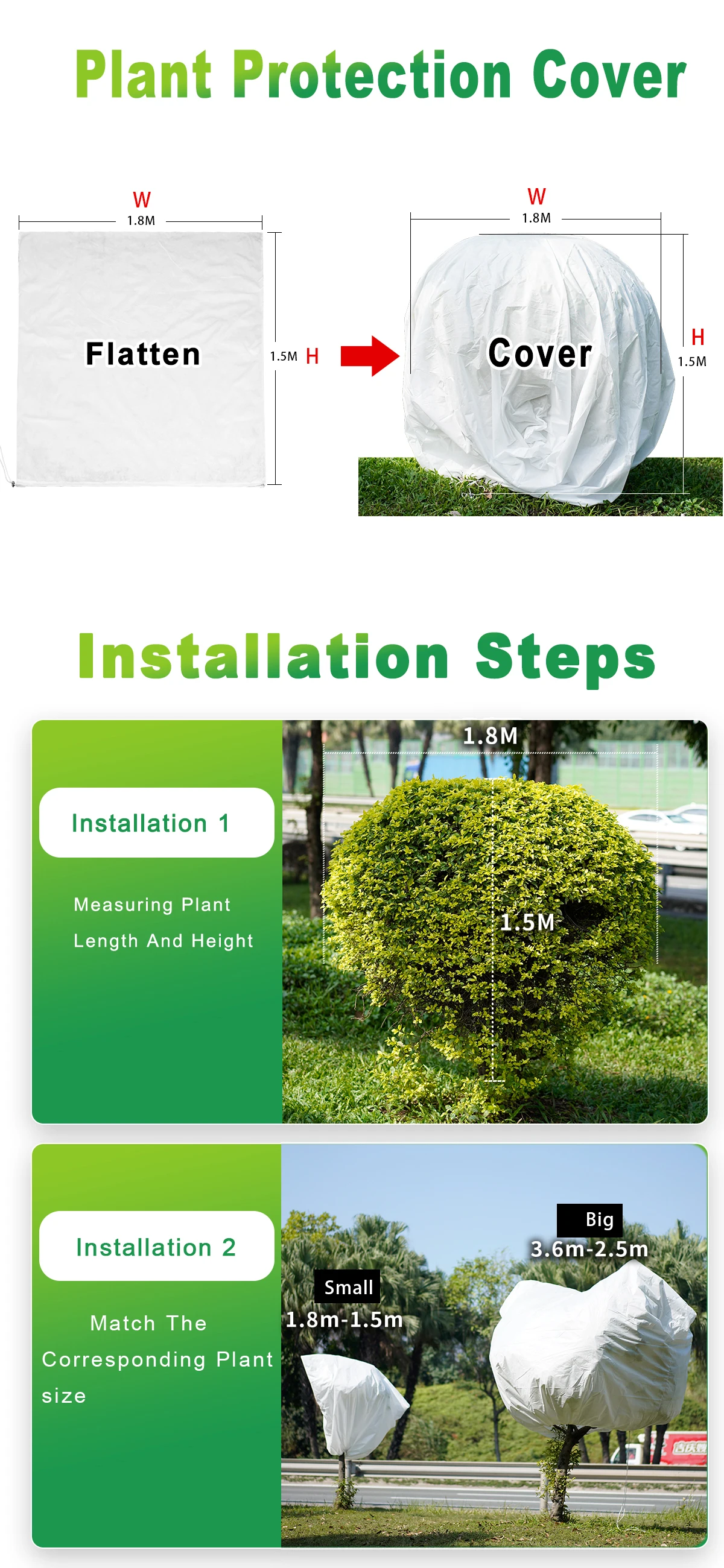 White Plant Covers Freeze Protection Water Proof Breathable Frost Cloth