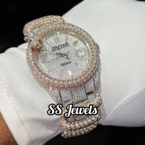 Men's Luxury Hip Hop 3D Snake 41 MM Stainless Steel Customized Mechanical Watch Analog Glass High Quality Moissanite