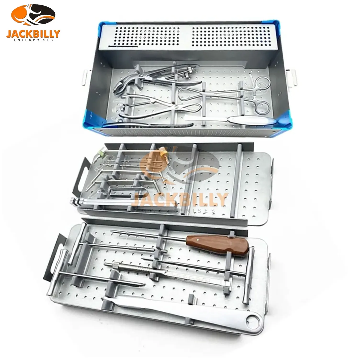 JACKBILLY Small Fragment Instrument Set With Bone Holding Forceps Set For Trauma Plate Metal Steel Orthopedic Medic Instruments