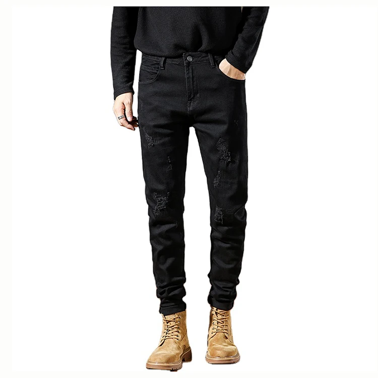 Men High Quality Denim Pants With Custom Logo Print Wholesale Rate High