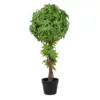 80cm Artificial Green Maple Ball Topiary Tree Single Sphere