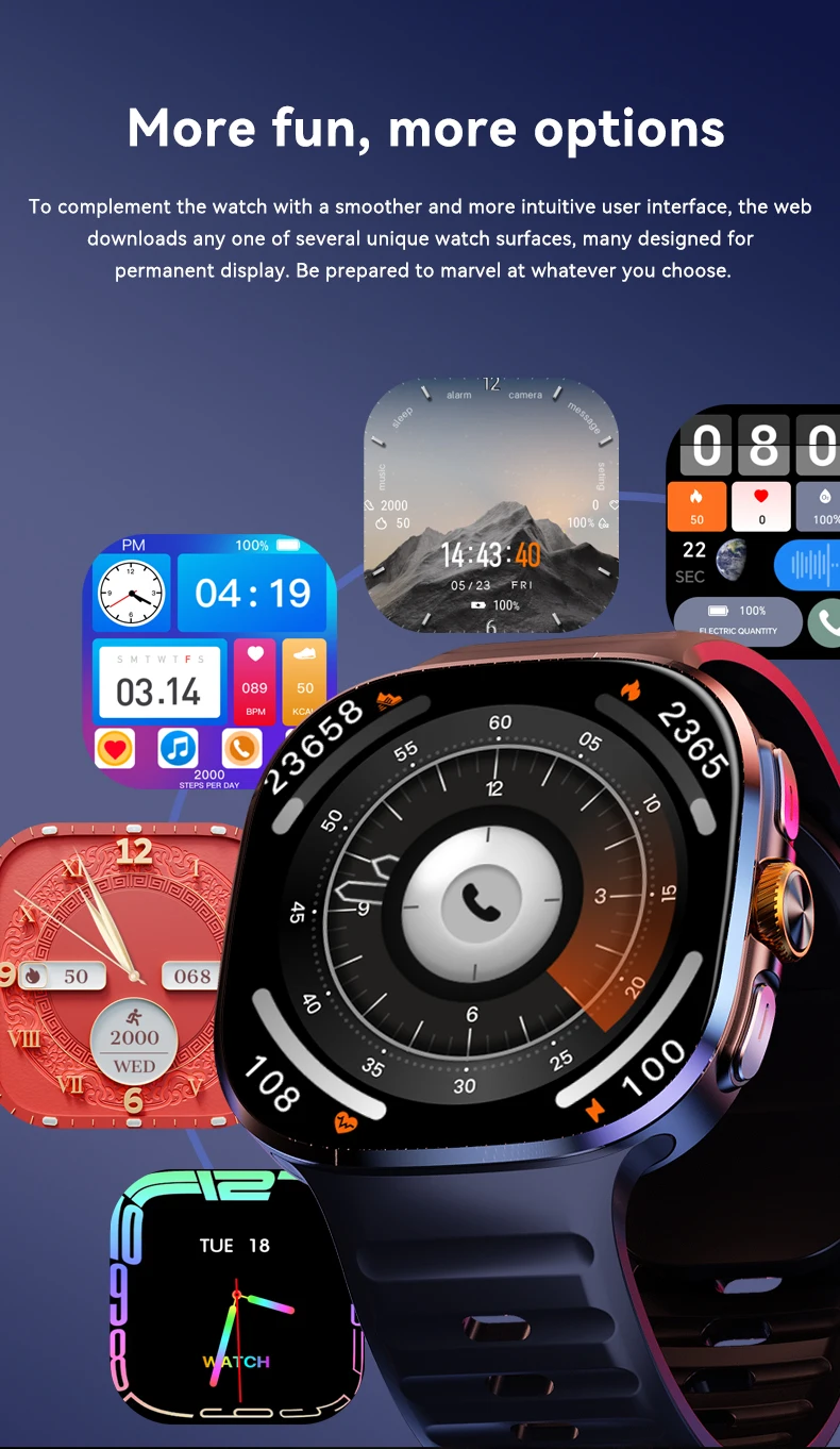 5G M99 Large Screen Smart Watch Play Games Support Phone Call BT Call Deepseek Youtube Tiktok 4G 5G SIM Card Watch