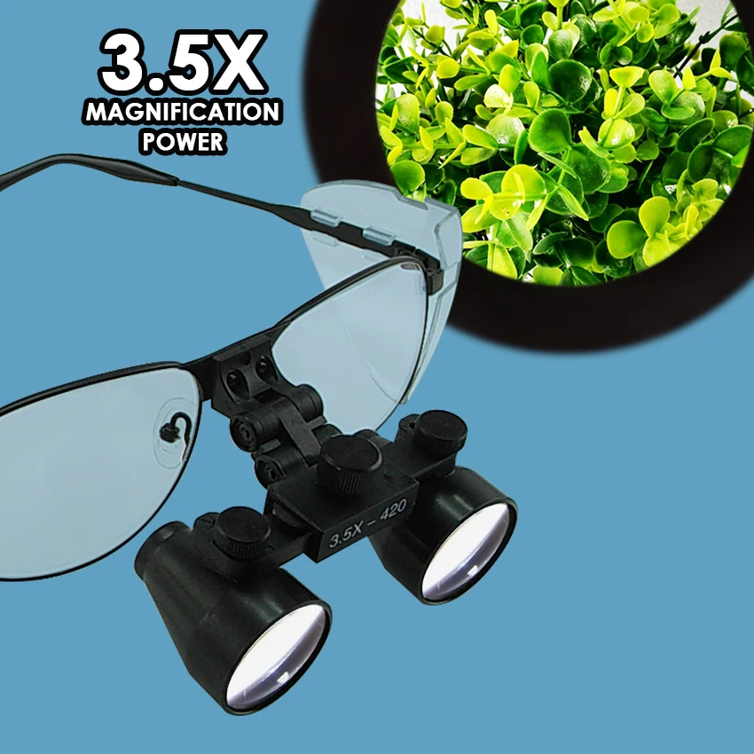 3.5倍 歯科用手術用ルーペ | 60mm 広視野双眼鏡、歯科および手術用