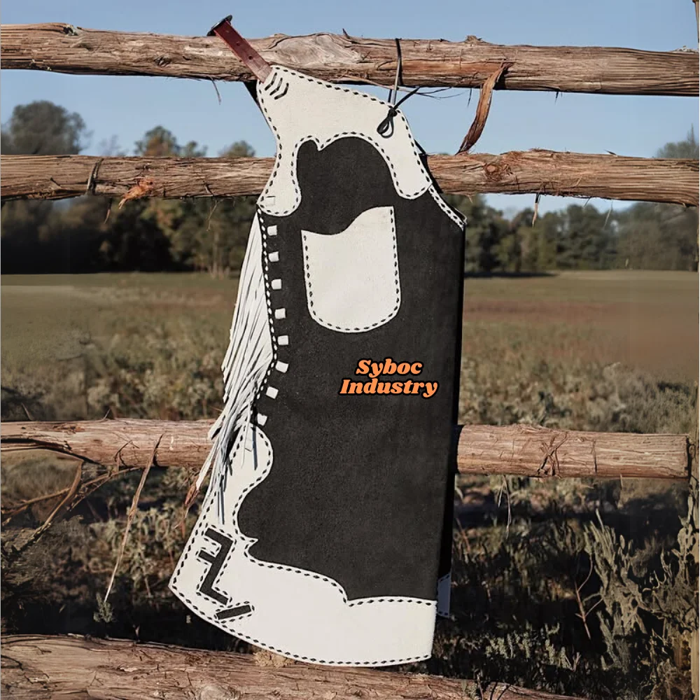 Chaps Cuir Daim Homme Style Western Cowboy – Idéal équitation Et Vélo – Marron Chocolat, Taille Ajustable