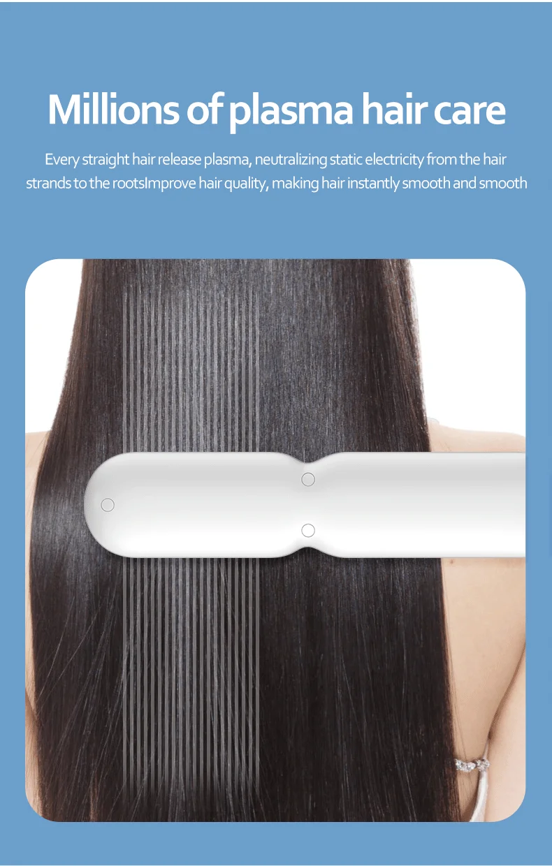 Professional New Hair Straightening Brush Wireless LCD Display Electric Ceramic Hair Straightener Dry Wet Salon Hair Comb MCH
