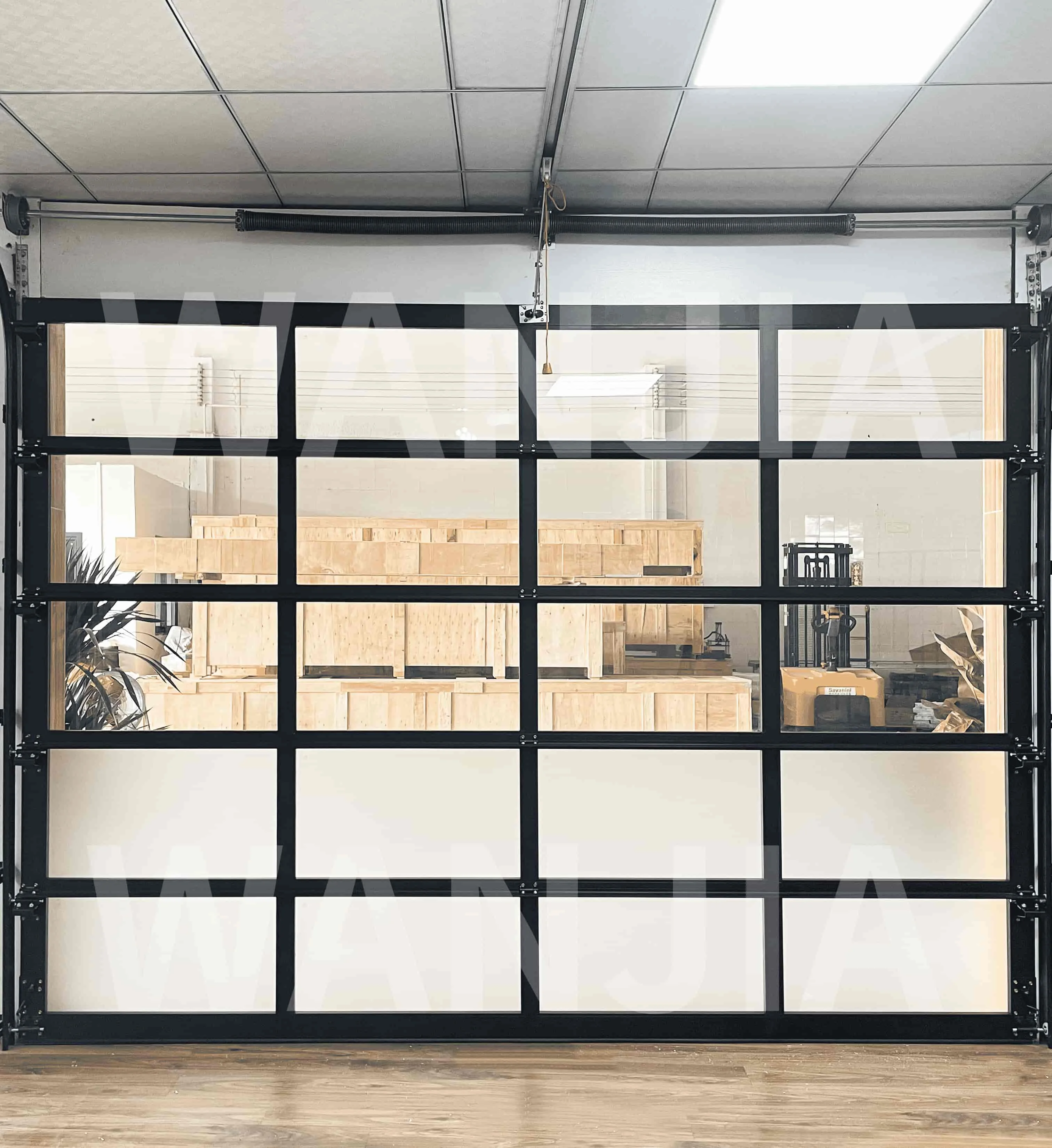 16x8 Commercial Custom Garage Door Aluminum Sectional Double Garage