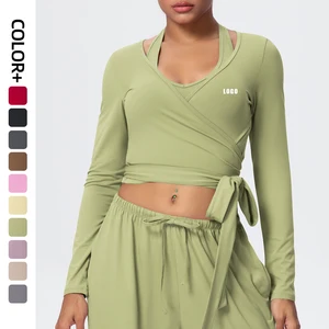 New Women New Quick Dry Breathable With Sleeve Fitness Jacket Gym Smart Stretch  Yoga Wear for Running Workout Sport Tops