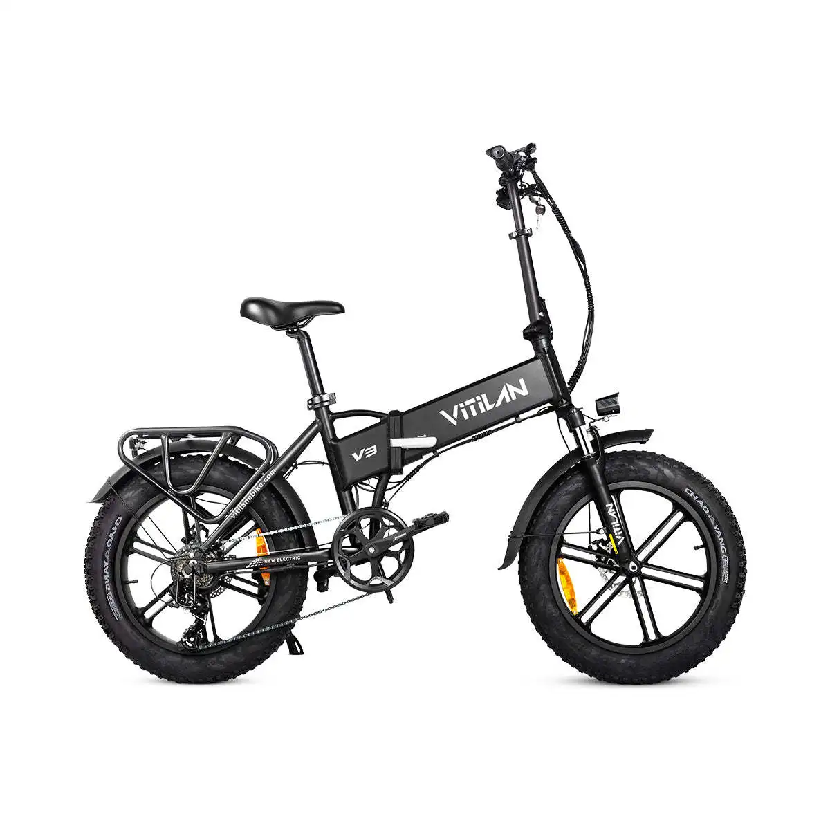 V3 2.0 Adult All Terrain Electric Folding Bike with Fat Tires