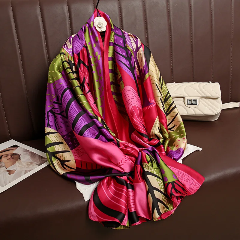 Wholesale Silk Scarves Dubai Luxury Long Head Scarves