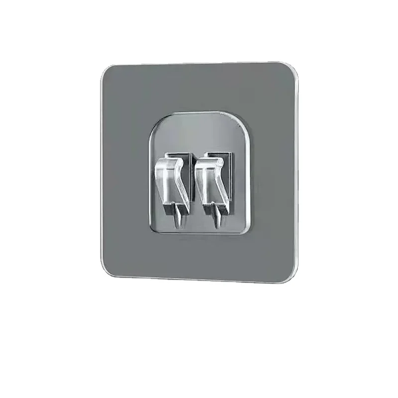 خطافات شفافة لتجفيف المناشف مصنوعة من الفولاذ المقاوم للصدأ بقطر ٦ سم، مقاومة للماء، ذات لاصق قوي، خطاف حائطي فردي للاستخدام في الحمام أو غرفة المعيشة