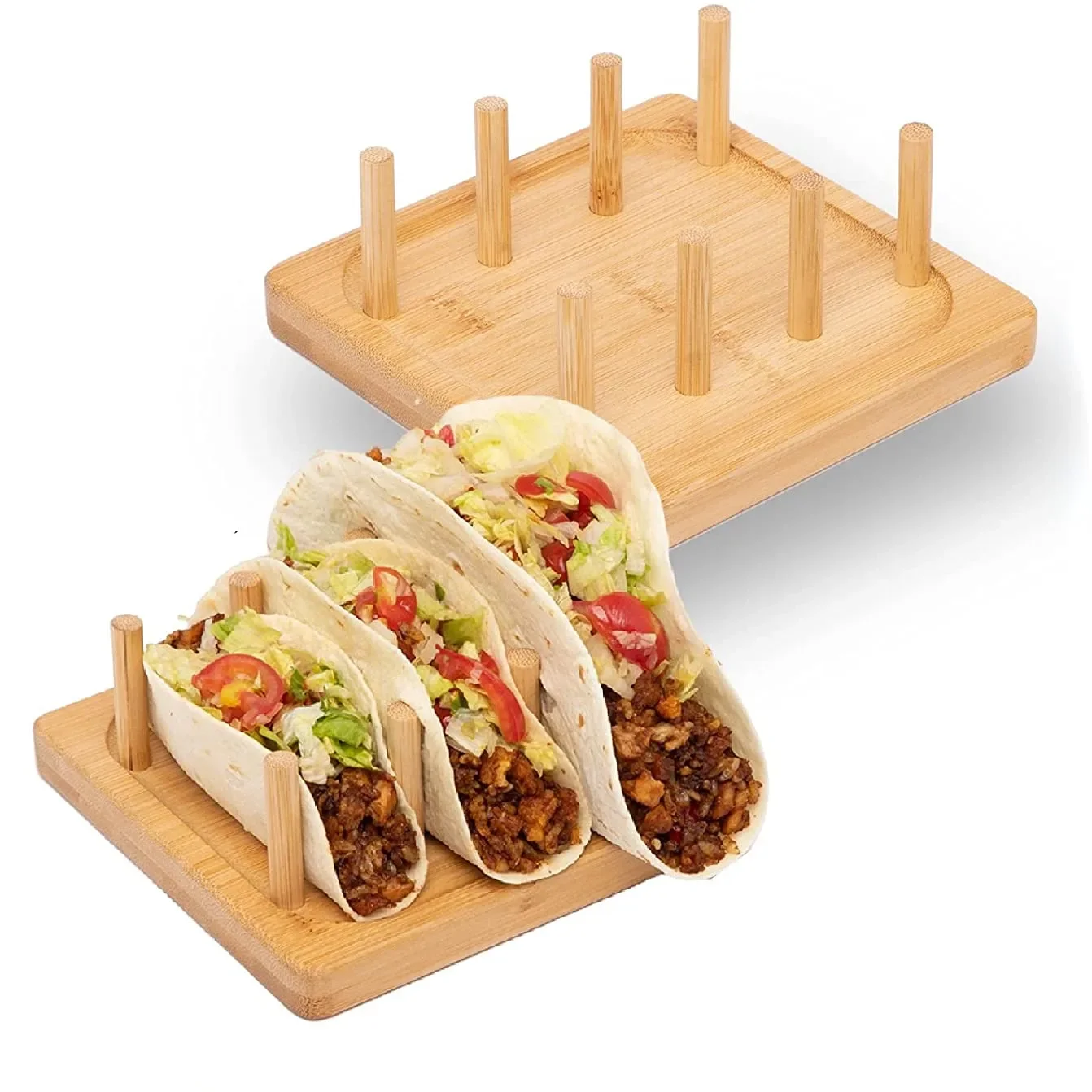 100% Best Quality Wood Taco Holder Hotel Tableware Ornaments Mini Taco ...