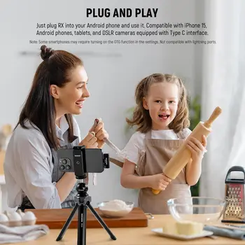 Neewer Wireless Lavalier Microphone Set for Type C, Dual Omnidirectional Condenser Lapel Mics, Noise Canceling, 2 Clip on Mics product image