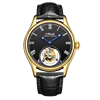 Cuero dorado-negro-negro