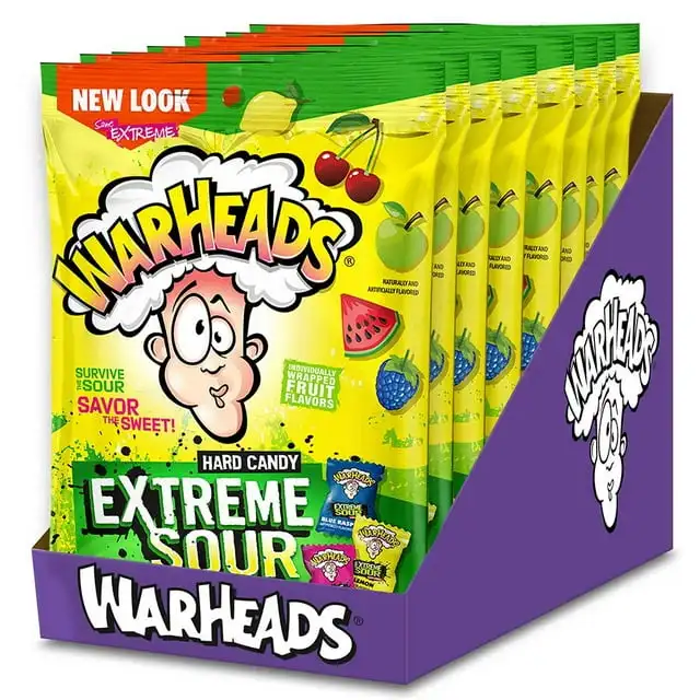 Warheads Extreme Sour Hard Candy 3.25oz Assorted Flavors (1-bag) - Buy ...