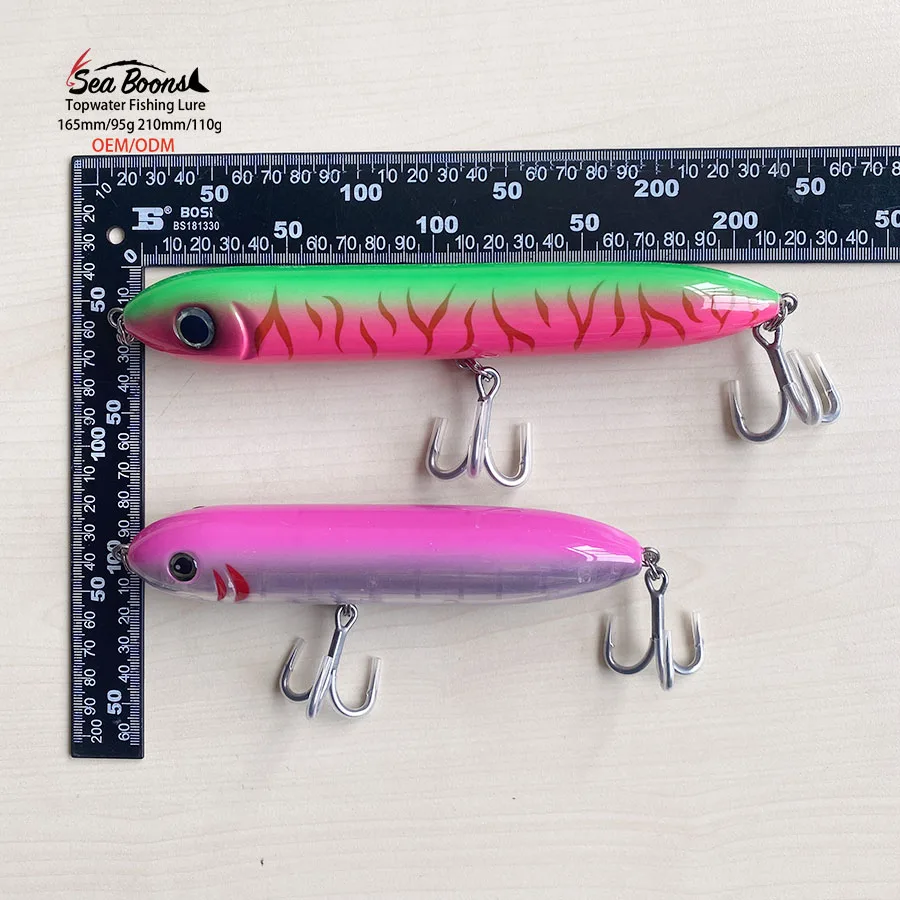 Topwater Musky Popper 165/210mm Floating Surface Pencil Hard