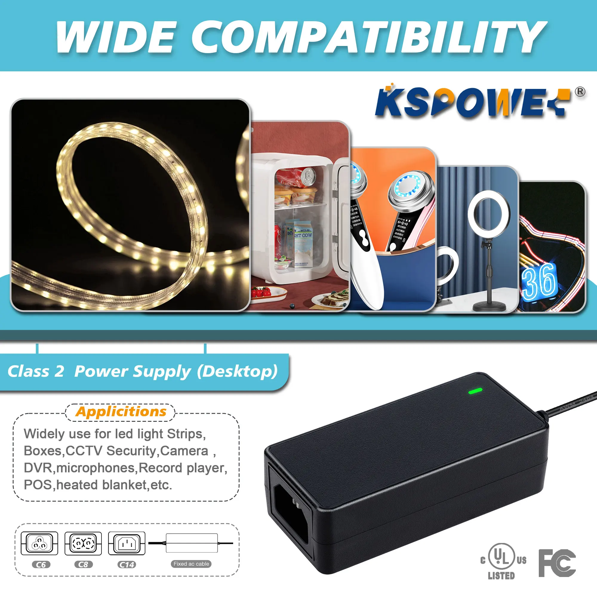 12V Output 3.4A/3.25A Switching Power Supply Adapter 65W 2/3/4 Pin for Laptop & Desktop 19V/20V AC to DC 19v 20v Transformers