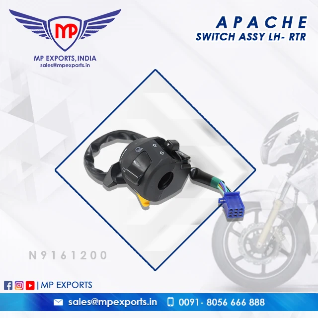 Indian Made Apache 180 Cc Bike Left Hand Switch Assembly for Sale