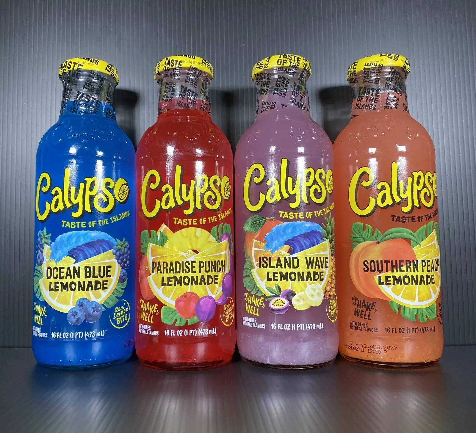 Calypso Paradise Punch Lemonade Calypso 473ml X 12 Glass Bottles Kiwi