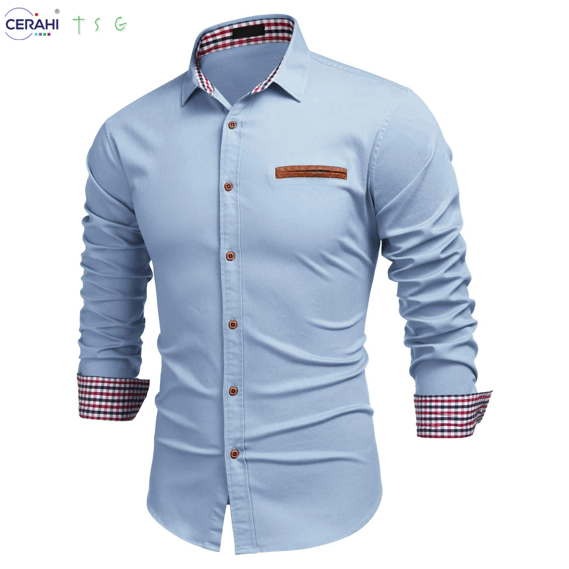 2023 Professional High Quality Men's Casual Dress Shirt Button Down ...