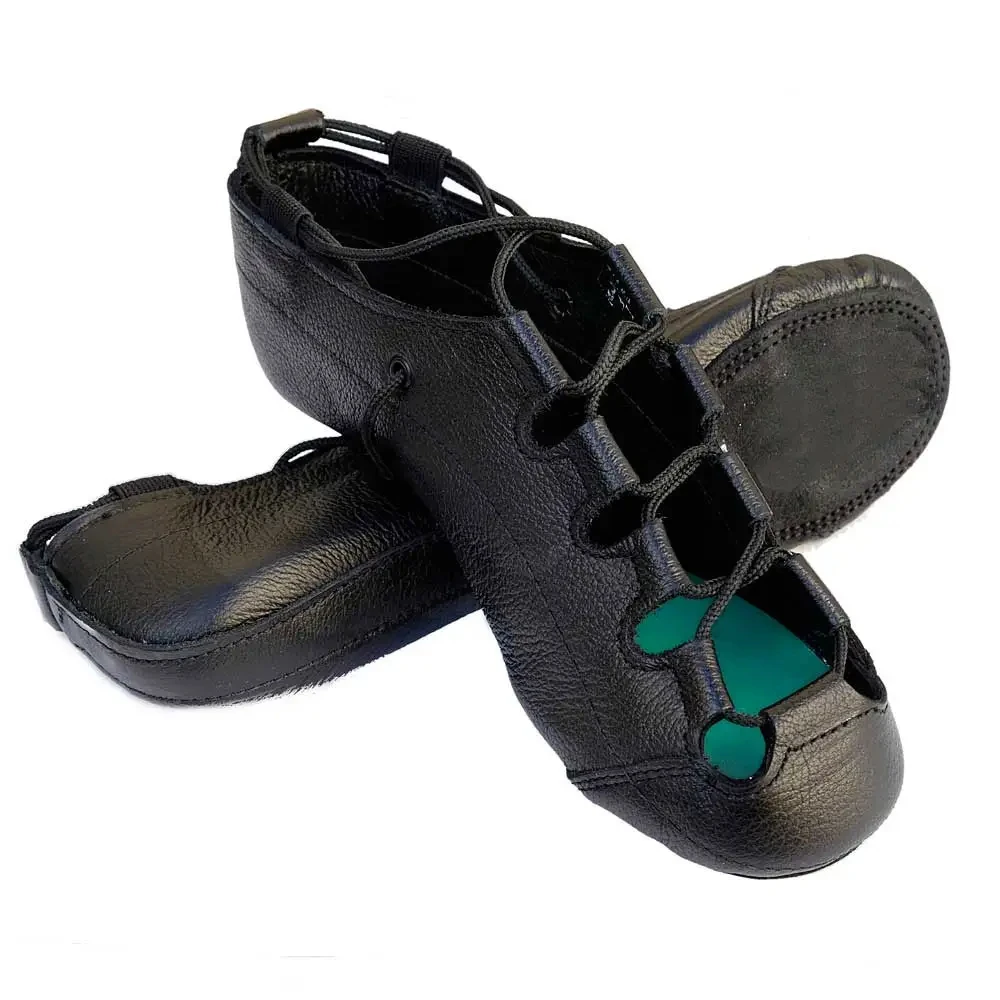 2024 Latest Custom Made High Quality Leather Irish Dance Shoes Women OEM ODM Service Adult Size Canvas Lining Sport Jazz Dance