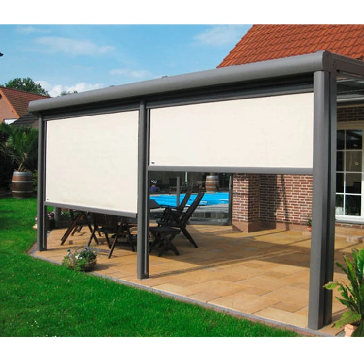Outdoor Remote Control Waterproof Electric Motorized Roller Patio Blinds Shades Shutters