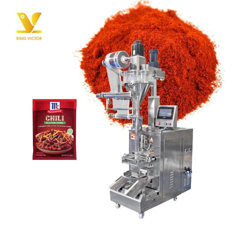 Automatic Chili Powder Sachet Packing Machine 10g 20g 50g 100g Spice Powder Vertical Packaging