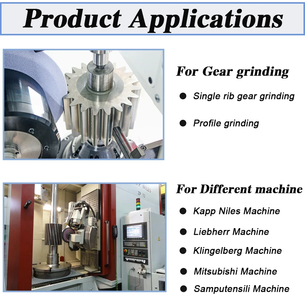 Cool Grinding Single Rib Gear Straight Profile Grinding Wheel Sintered