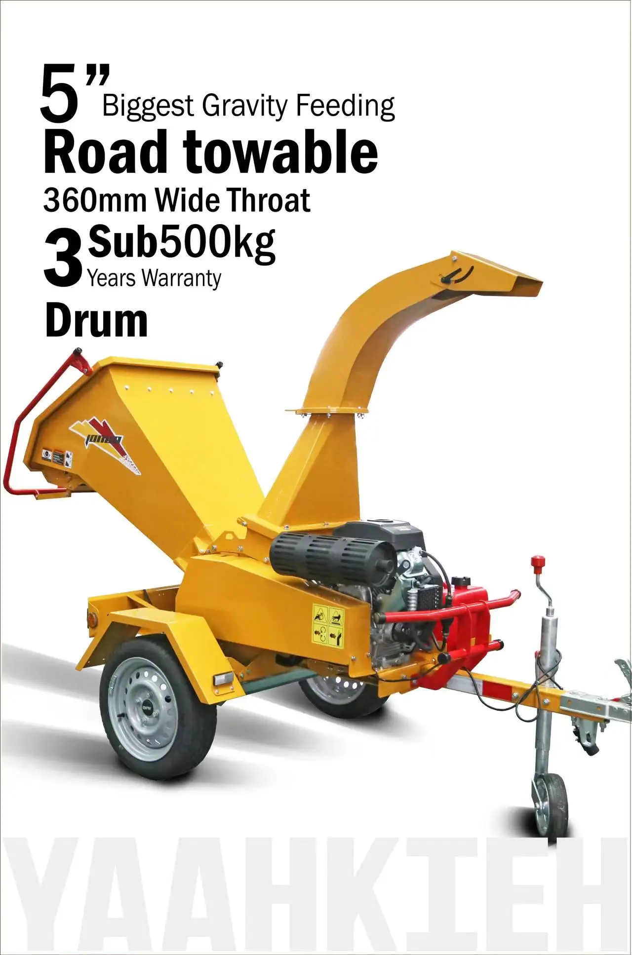 27hp Two Cylinder Petrol Powered Professional Wood Chipper Shredder ...