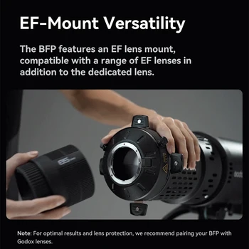 Godox BFP Studio Flash Light Attachment Bowens Mount Photography Light Condenser Projection Lens Modifier Art Special Effects detail image