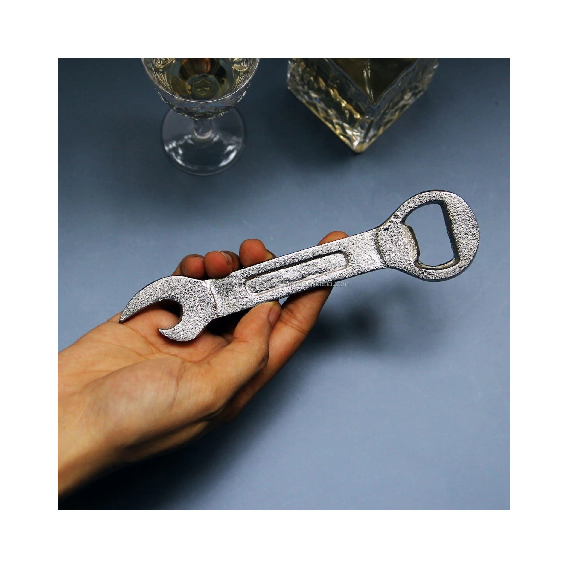 限定生産品 SHAFT SILVER WORKS Bottle Opener Vintage HALLMARK Sterling Silver Heavy Ornate 6 1/2