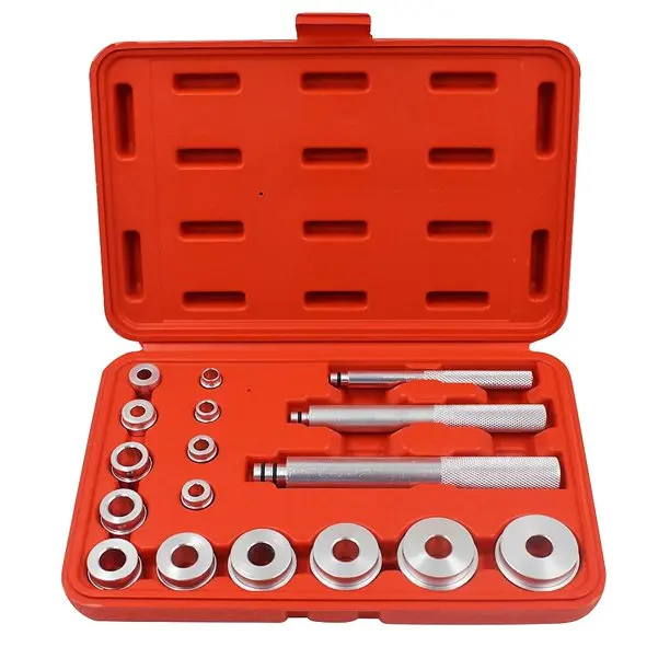 Vehicle Tool 17 PCS Wheel Bearing Race Seal Bush Driver Master Tool Set Aluminum Axle Auto Bearing Installation and Removal Tool