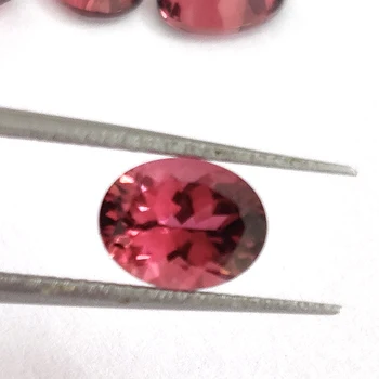 Wholesale factory pink tourmaline 8x6mm oval cut high quality natural pink tourmaline loose gemstone