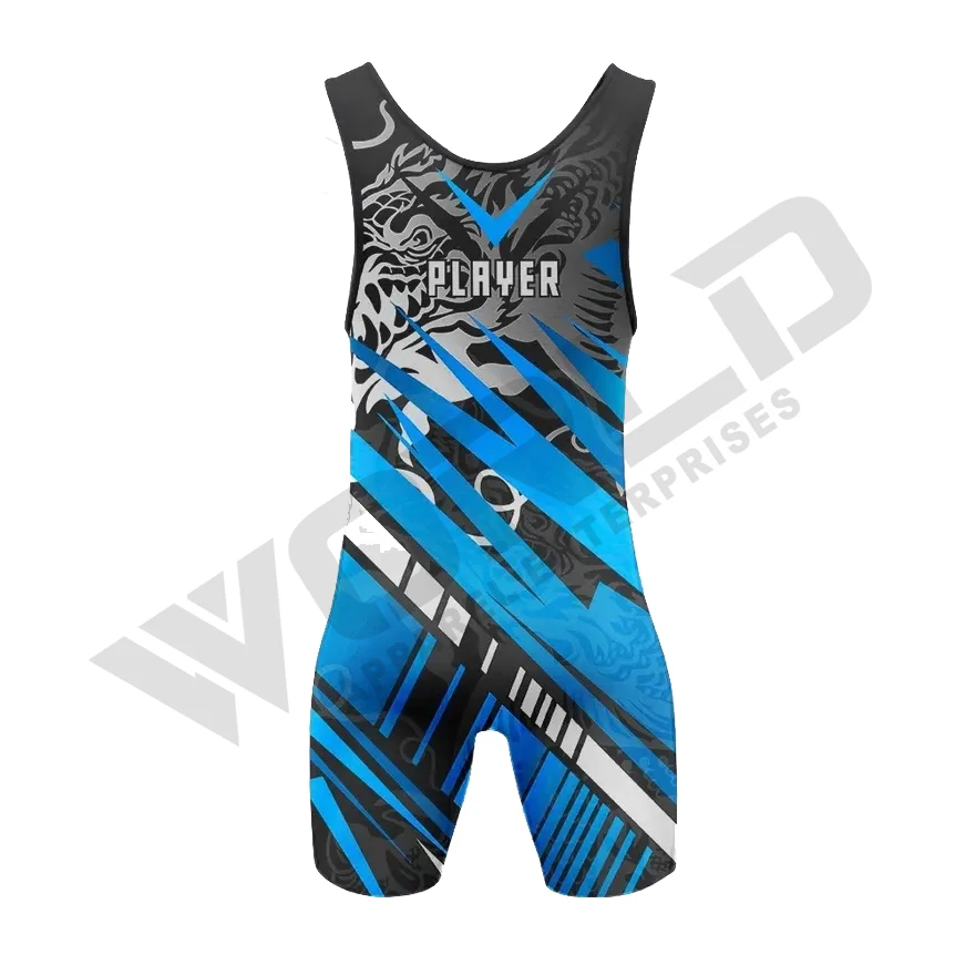 Wrestling Singlets With Logo Custom Sublimation Spandex Polyester Weightlifting Singlet Latest