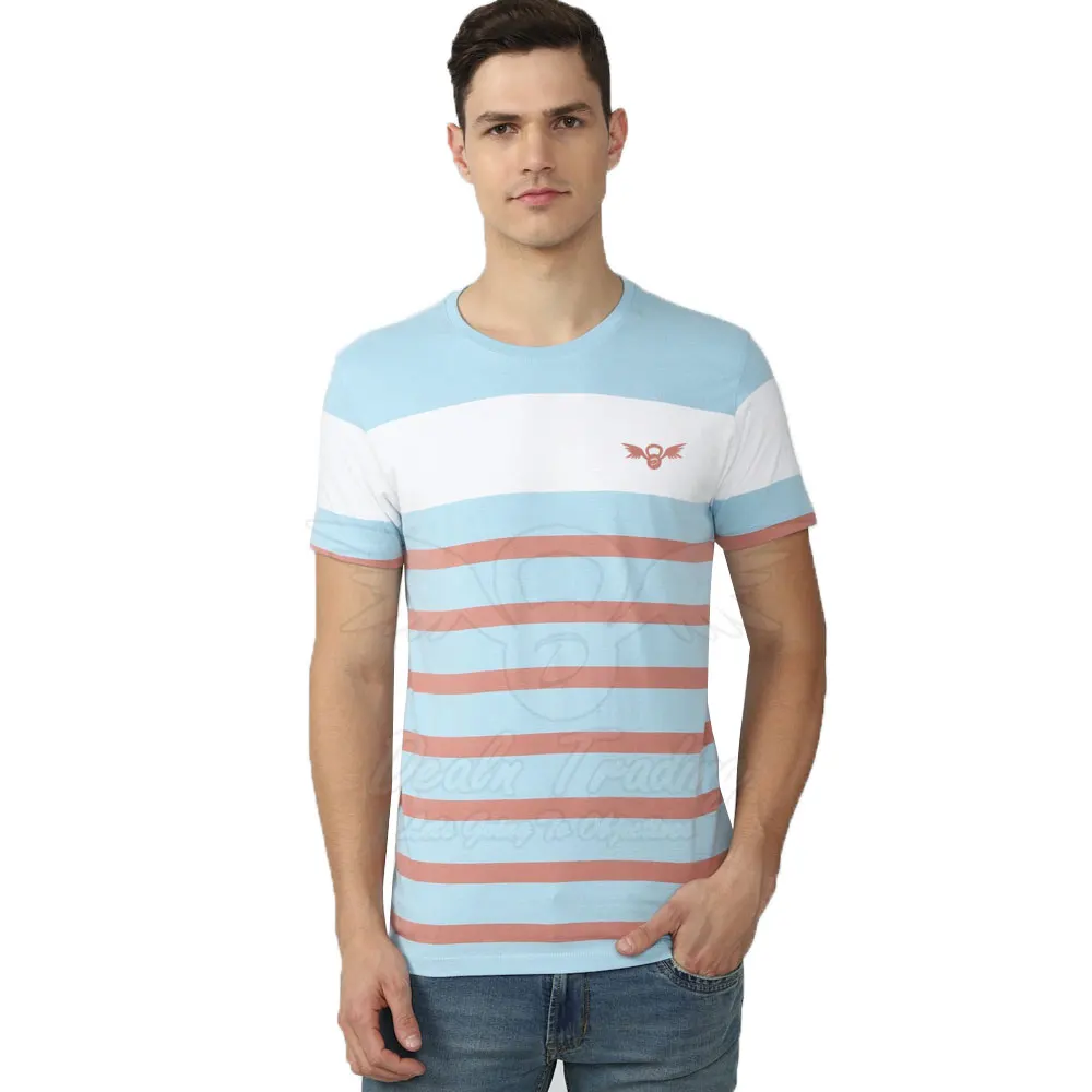 Custom Made 100 Top High Quality Logo Printing Polyester Cotton T Shirt / Best Sale Short