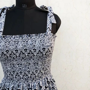Hand Block Printed Summer Cotton Dress| Floral Print| Handmade Sleeveless Casual Wear Long Maxi Dress For Women