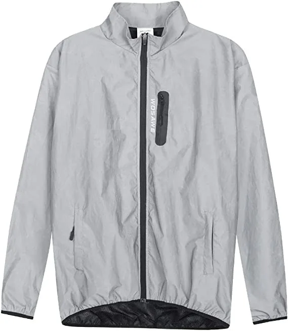 Custom Men's Polyester Reflective Windbreaker Jacket Vintage  Waterproof Windbreaker Beach,White Navy Khaki Windbreaker