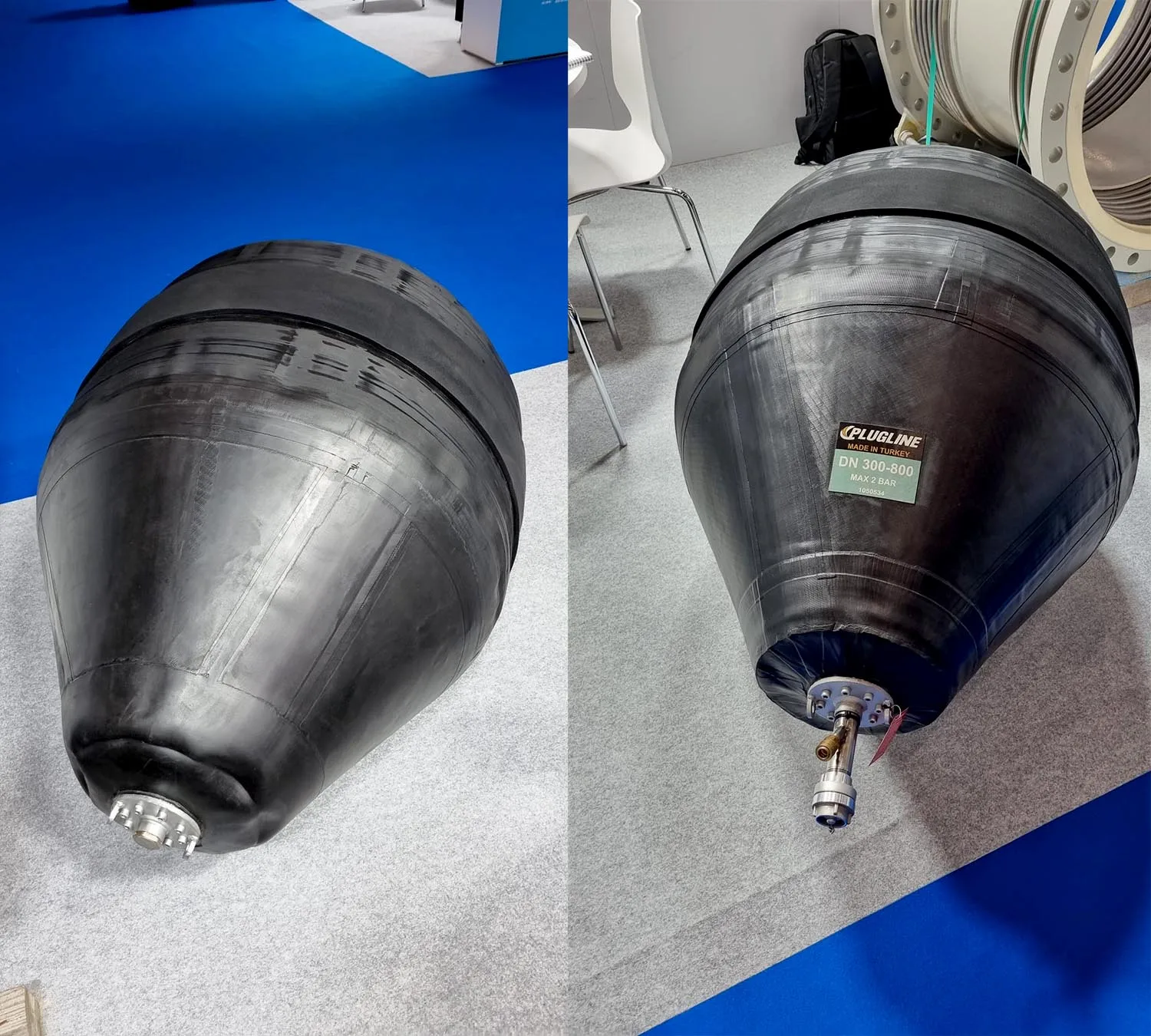 Inflatable Conical Pipe Plug for Cleaning and Testing Water Sewer Pipelines Cone Type Rubber Water Pipe Stoppers