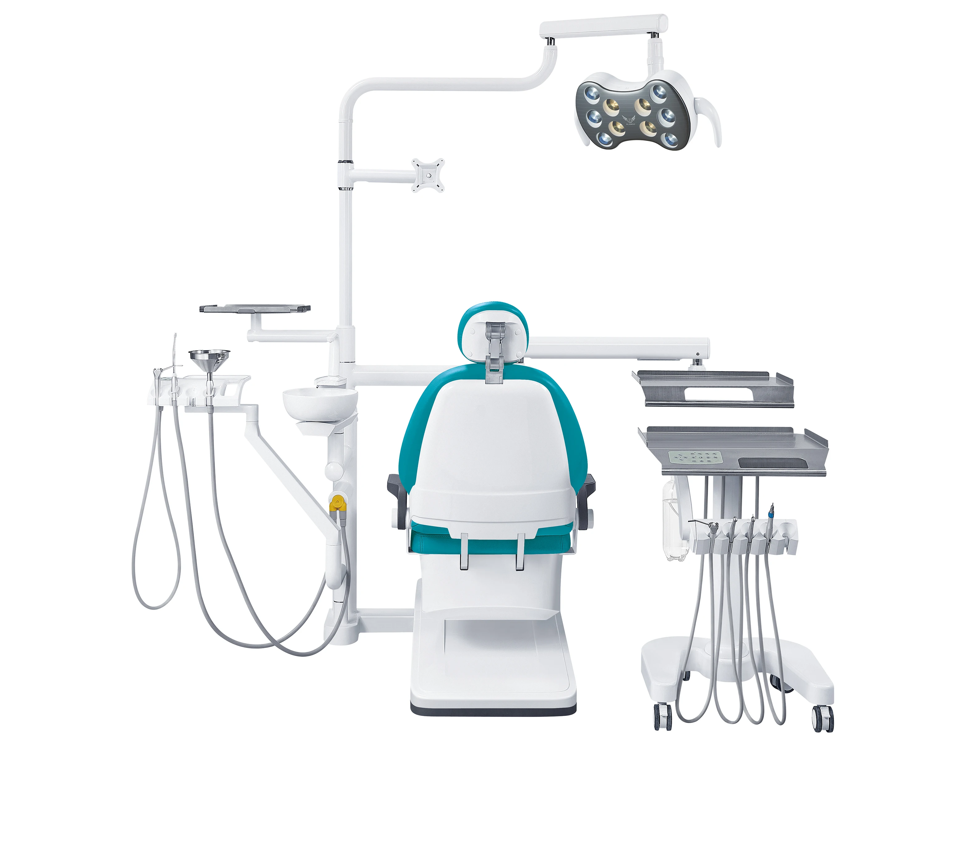 CE-Approved Dental Surgery Chair: Cast Aluminum Frame & Durable Utility Trolley