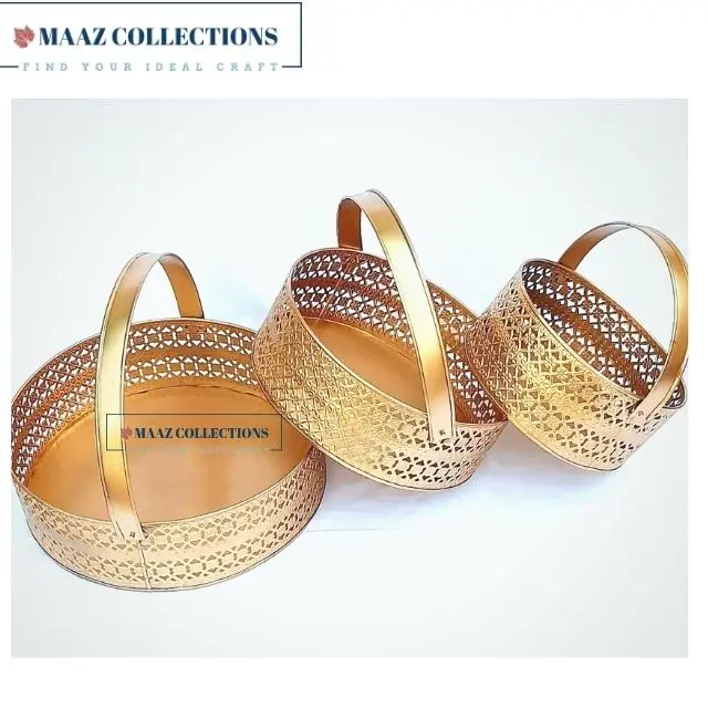 Декоративная ручная Праздничная упаковка, корзина для подарков на золотой свадьбу, производство в Индии, Прямая поставка с завода