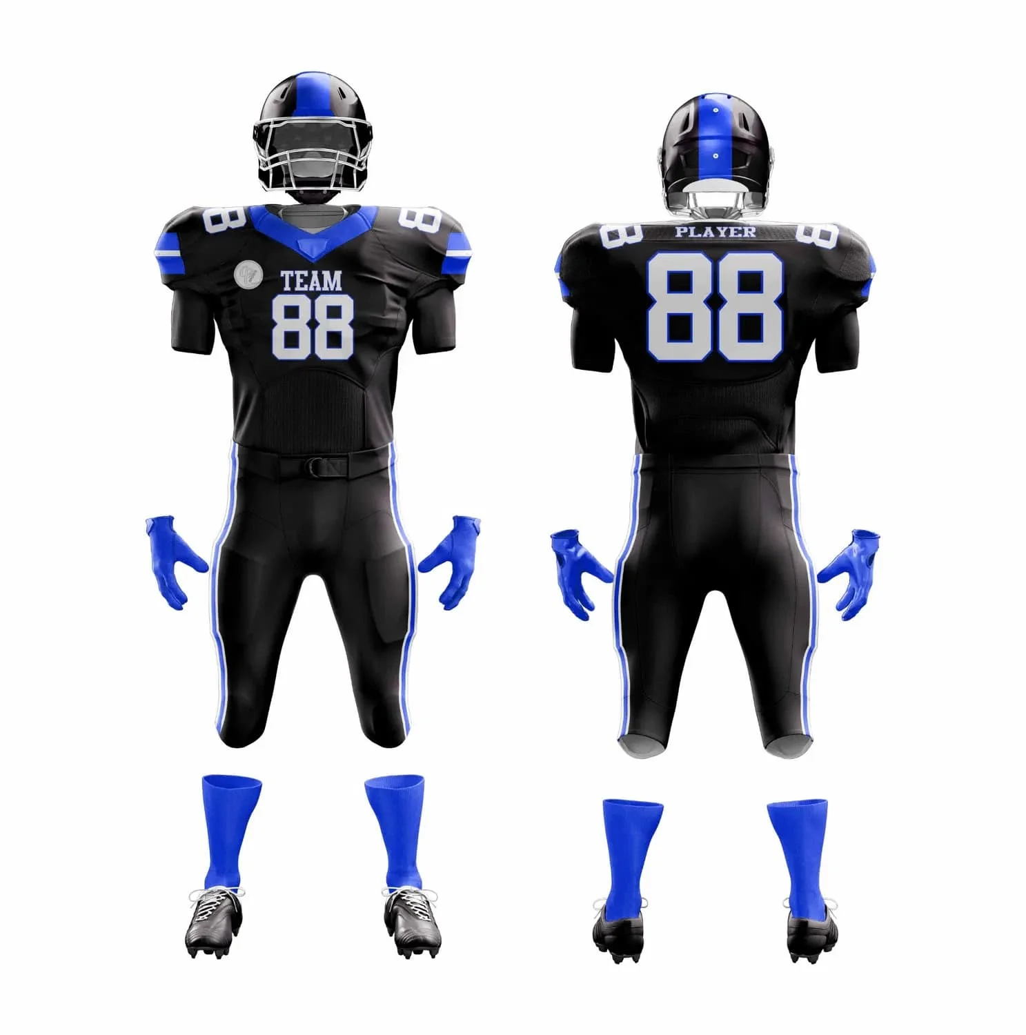 Custom Tackle Twill Embroidery American Football Jerseys