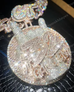 Cut VVS Moissanite Claw Setting Iced Hip Hop Custom Initial 32 Number Pendant Party India