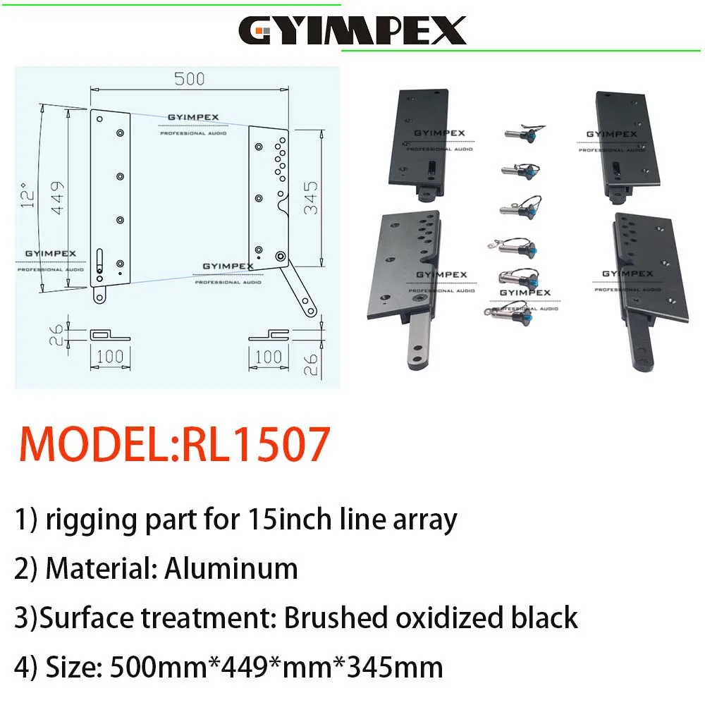 15 Inch Line Array Rigging Speaker Accessories for Pro Audio Sound ...