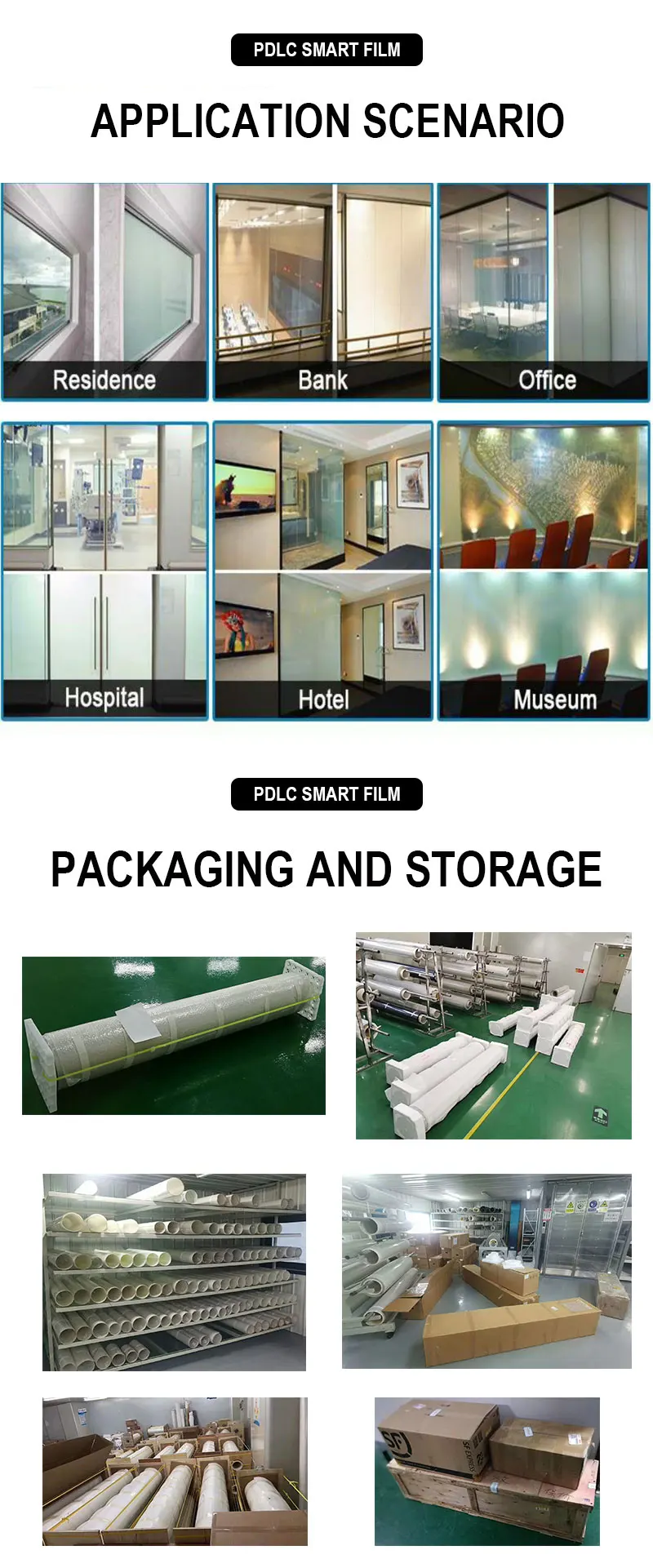 Switchable Smart Pdlc Film Dimmable Privacy Window Film For Glass With ...