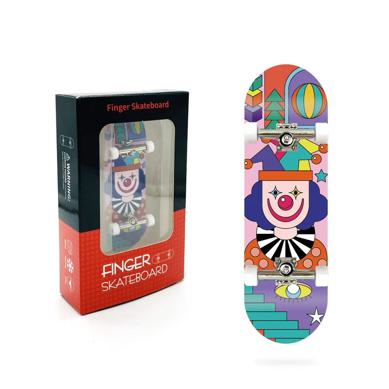 BIGH Fingerboard Pro En Bois D'Érable 5 Couches – Skateboard à Doigts Avec Roues, Clé Incluse, Couleur Fire, Dès 3 Ans