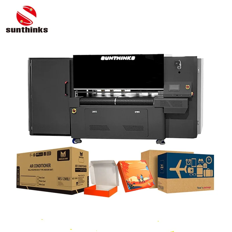 Sunthinks SC600 Digital Single Pass Printer 24 Inch Large Format Corrugated Carton Box Printer Printing Machine With Auto Feeder