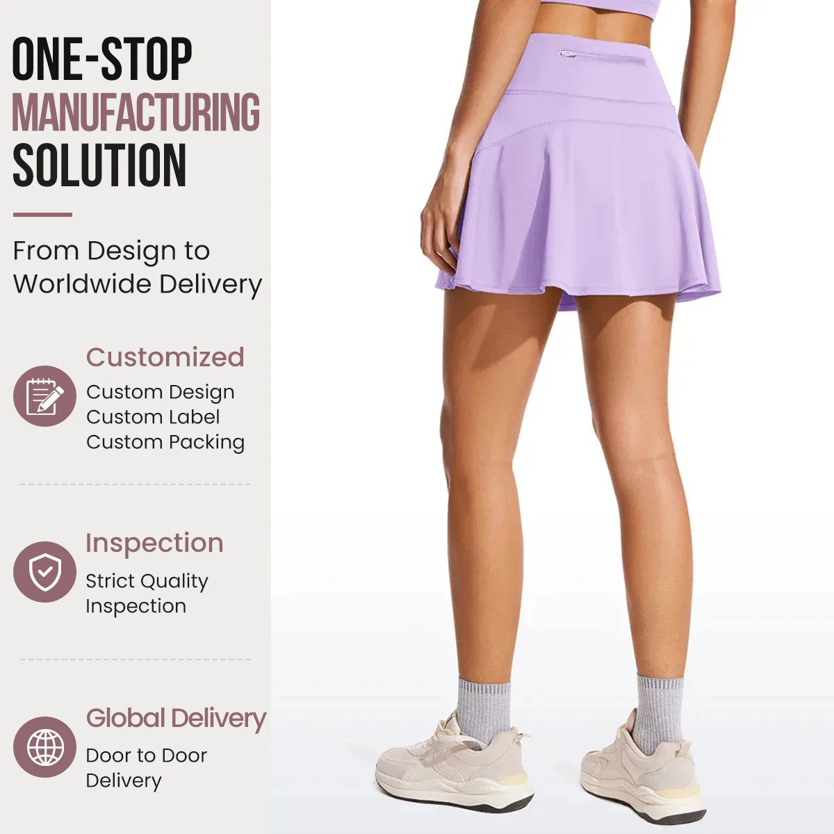 Wholesale Sport Skirt With Shorts Women High Waist Workout Pleated Two in One Piece Culottes Yoga Gym Running Tennis Skirt