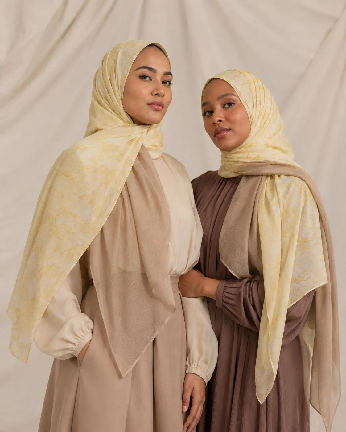 Custom Printed Modal Hijab Marble Print view 3